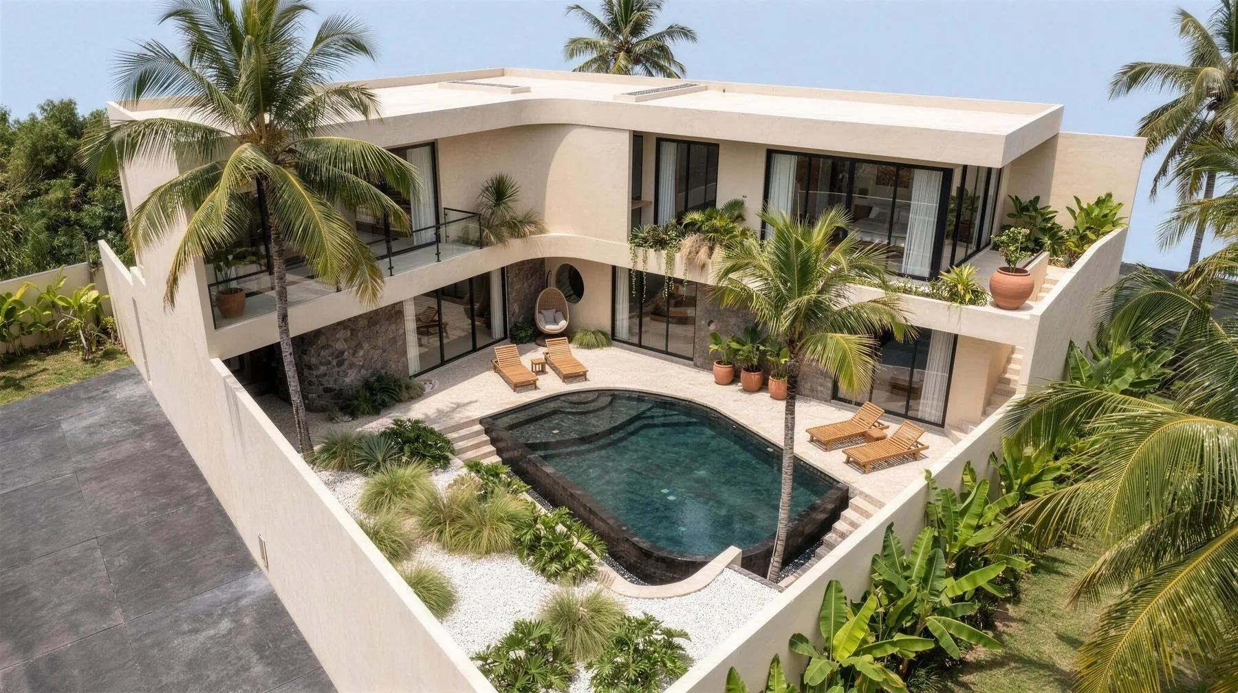 Courtyard pool